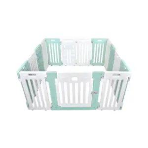 คอกสุนัขเพ็ทโฮม HOSTAIL Size L สีเขียว/ขาว