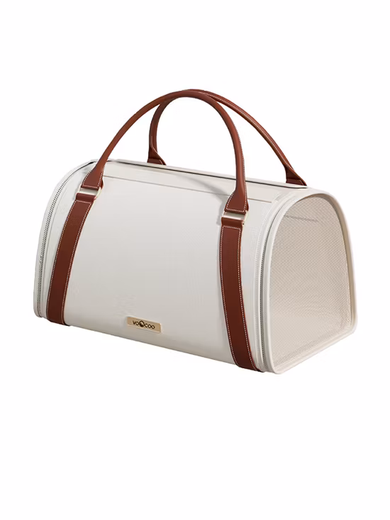 Voocoo กระเป๋าสัตว์เลี้ยง คล้องแขน มีหน้าต่างระบายอากาศ Pet Bag Fynn Hand Carry รุ่น 6974381464000 - Cream - Image 2