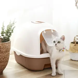 DUDUPETS ห้องน้ำแมวทรงโดม พร้อมที่ตักทราย รุ่น MSP-009T